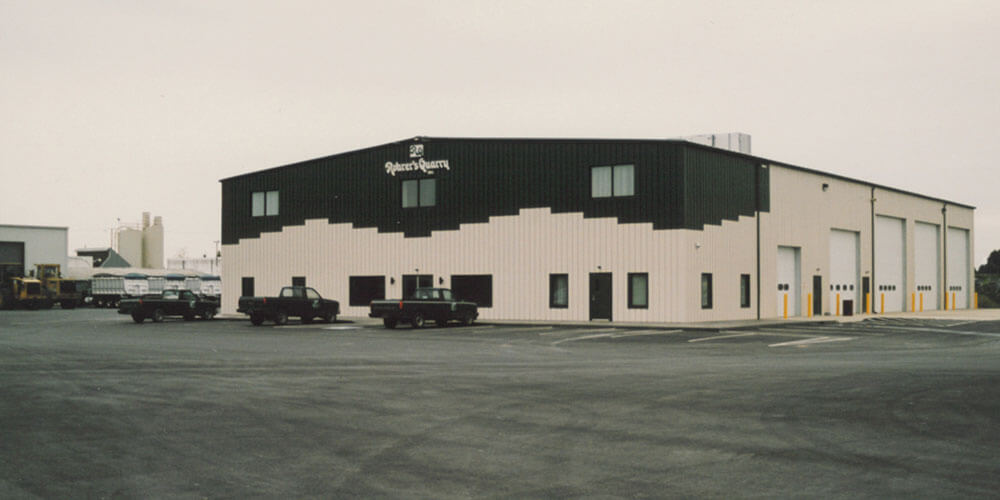 Exterior image of the large service center built in 1997